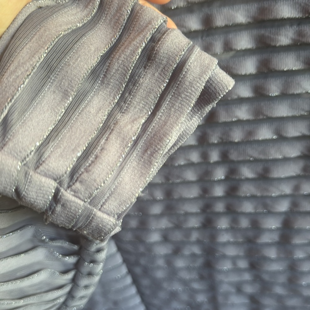 CLARA SUNWOO Light Gray Textured Ribbed Zip Front Jacket - Picture 7 of 10